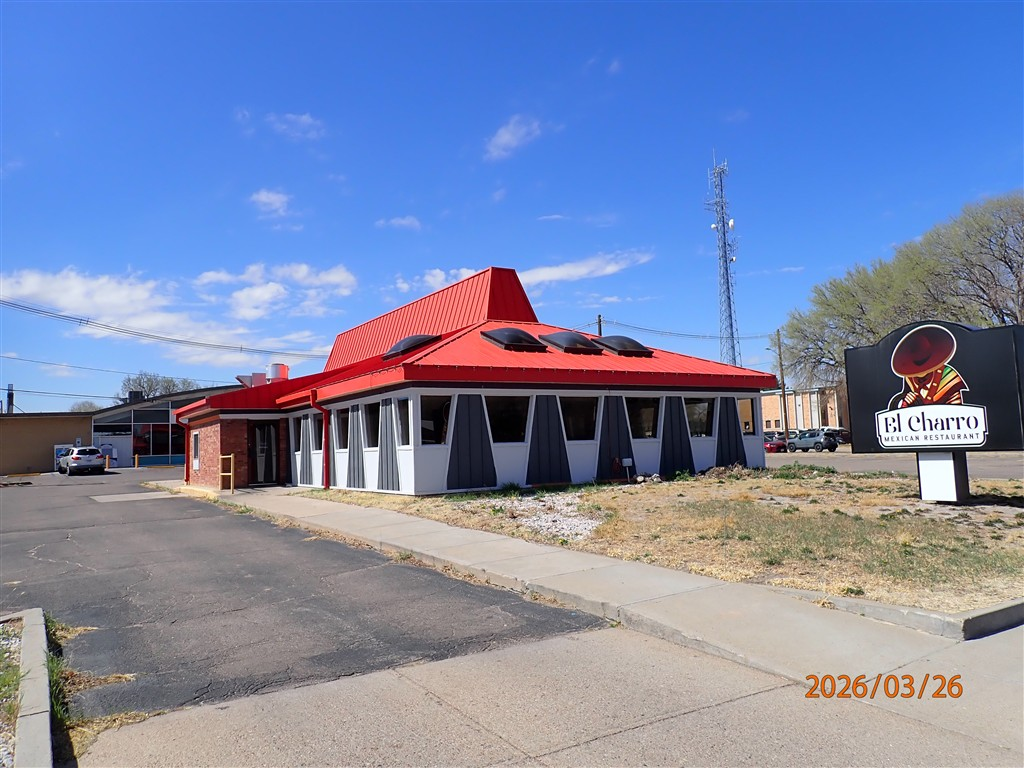 Restaurant property with red roof at 1675 10th Street
